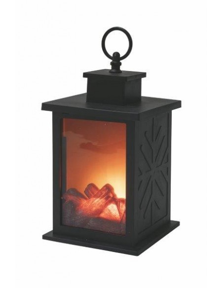 LANTERNA EFFETTO FIAMMA 12X12X18.5 CM