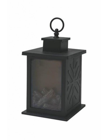 LANTERNA EFFETTO FIAMMA 12X12X18.5 CM