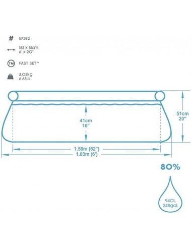 PISCINA TONDA FAST SET  Ø183X51 PISCINA TONDA FAST SET  Ø183X51