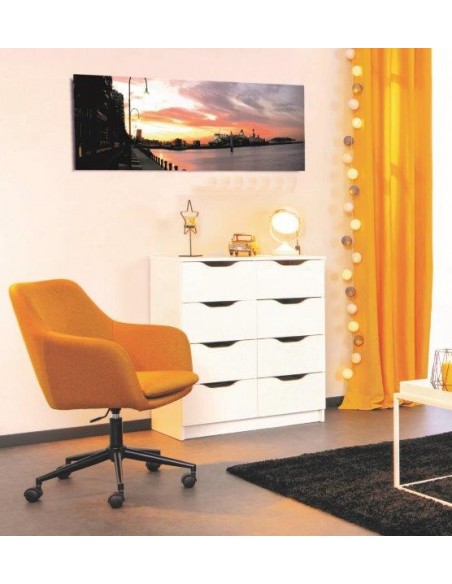 LIBRERIA BACHECA DA PARTETE 10 VANI 70X13X70 CM BIANCO/NERO