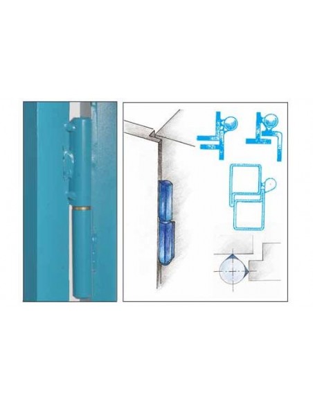 CERNIERA CON COSTA DA SALDARE PERNO FISSO TONDO MM 80 2 PEZZI