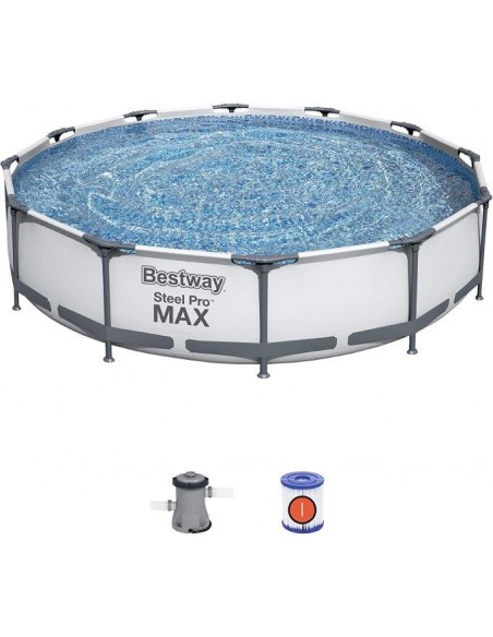 PISCINA STEEL PRO MAX 366X76CM CON FILTRO A CARTUCCIA BESTWAY