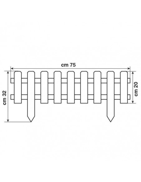 RECINZIONE ORIZZONTALE IN LEGNO IMPREGNATO  VAMPIRO 75X32X20CM