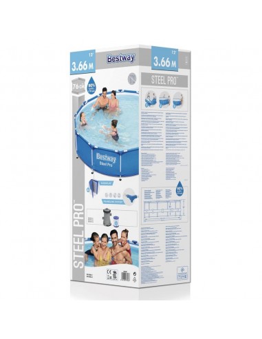 PISCINA TONDA STEEL PRO Ø366X76H CON... PISCINA TONDA STEEL PRO Ø366X76H CON...