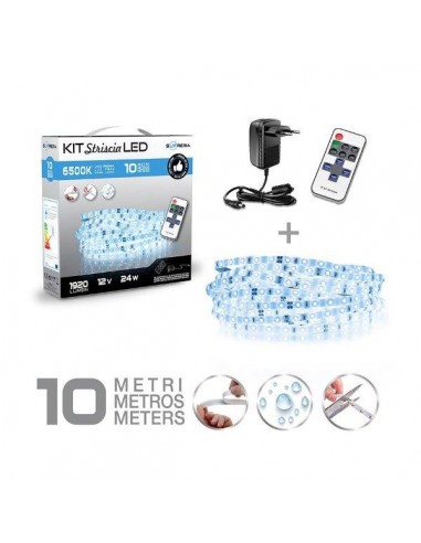 KIT STRISCIA LED 10MT 6500K CON... KIT STRISCIA LED 10MT 6500K CON...