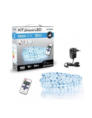 KIT STRISCIA LED 10MT 6500K CON... KIT STRISCIA LED 10MT 6500K CON...