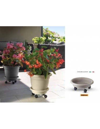 SOTTOVASO LAMPO CON RUOTE D.28 FERRO SOTTOVASO LAMPO CON RUOTE D.28 FERRO