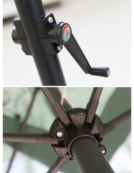 "CUBA" OMBRELLONE QUADRATO 3X3 PALO 48MM ECRU'