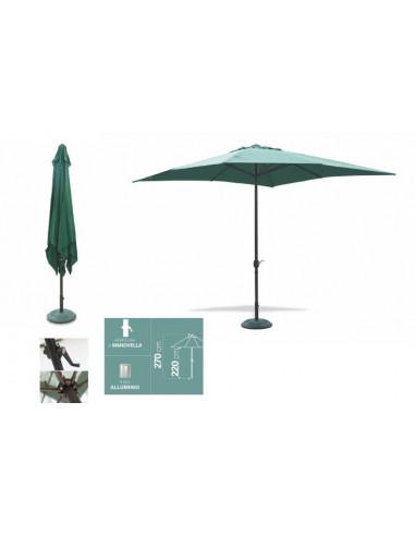 "CUBA" OMBRELLONE QUADRATO 3X3 PALO...