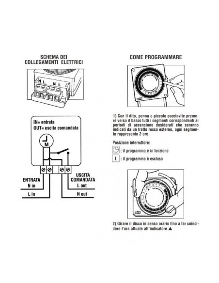 PROGRAMMATORE SETTIMANALE DA PARETE 3500W