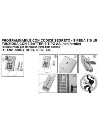 ALLARME MAGNETICO PER PORTE/FINESTRE ALLARME MAGNETICO PER PORTE/FINESTRE