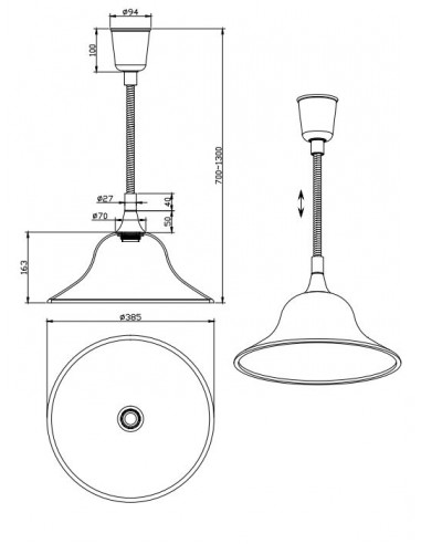 LAMPADARIO A SOSPENSIONE A CAMPANA... LAMPADARIO A SOSPENSIONE A CAMPANA...