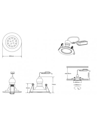 KIT 3 FARETTI TONDI BIANCHI... KIT 3 FARETTI TONDI BIANCHI...