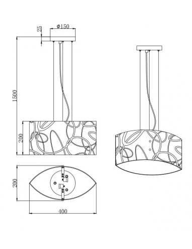 LAMPADA A SOSPENSIONE CON DECORO SU... LAMPADA A SOSPENSIONE CON DECORO SU...