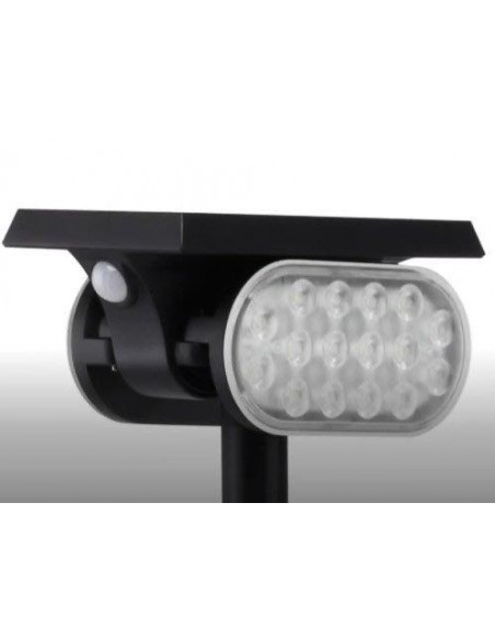 FARETTO SOLARE ACCENSIONE CREPUSCOLARE AL PASSAGGIO  2 LUCI ORIENTABILI 360°