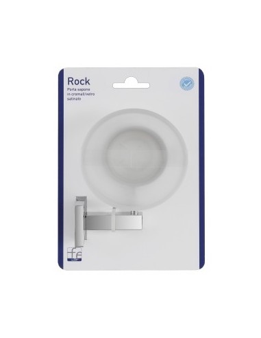 PORTA SAPONE CROMO/VETRO SATINATO ROCK PORTA SAPONE CROMO/VETRO SATINATO ROCK