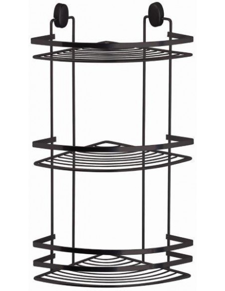 MENSOLA ANGOLARE 3RIPIANI ACCIAIO NERO