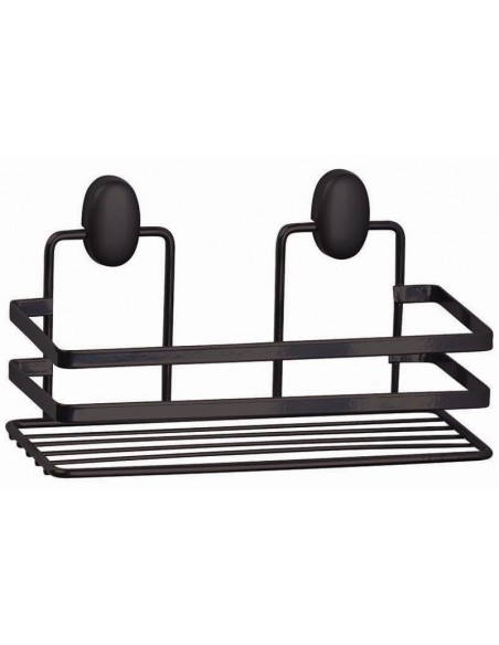 MENSOLA RETTANGOLARE 1RIPIANO ACCIAIO NERO