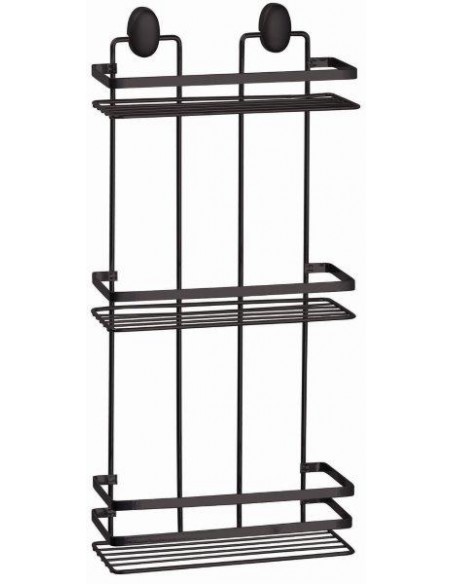 MENSOLA RETTANGOLARE 3RIPIANI ACCIAIO NERO