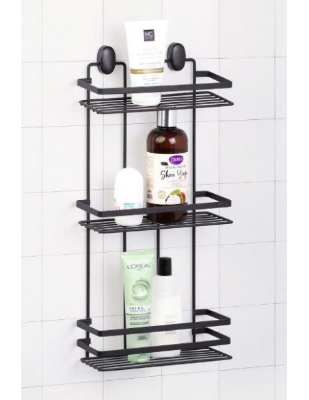 MENSOLA RETTANGOLARE 3RIPIANI ACCIAIO NERO