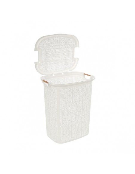 PORTABIANCHERIA MANICI LEGNO 60LT BIANCO