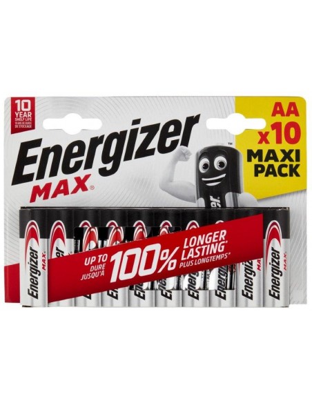 BATTERIE ALKALINE LUNGA DURATA MAX AA
