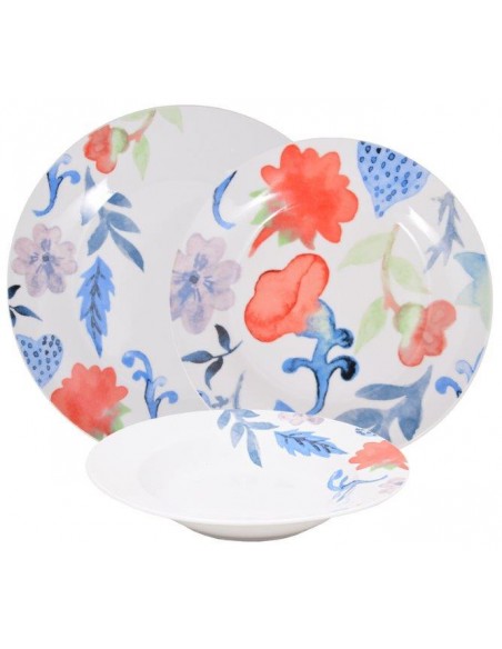 SERVIZIO PIATTI 18PZ FLOWER
