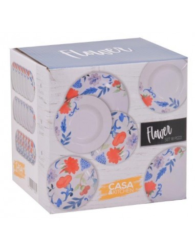 SERVIZIO PIATTI 18PZ FLOWER SERVIZIO PIATTI 18PZ FLOWER
