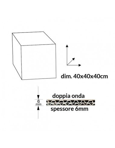 SCATOLA IN CARTONE DOPPIA ONDA 40X40X40 SCATOLA IN CARTONE DOPPIA ONDA 40X40X40