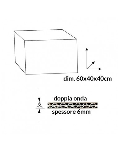 SCATOLA IN CARTONE DOPPIA ONDA 60X40X40 SCATOLA IN CARTONE DOPPIA ONDA 60X40X40
