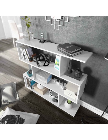 LIBRERIA/SCAFFALE DA TERRA 3 VANI BIANCA