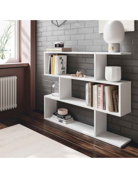 LIBRERIA/SCAFFALE DA TERRA 3 VANI BIANCA