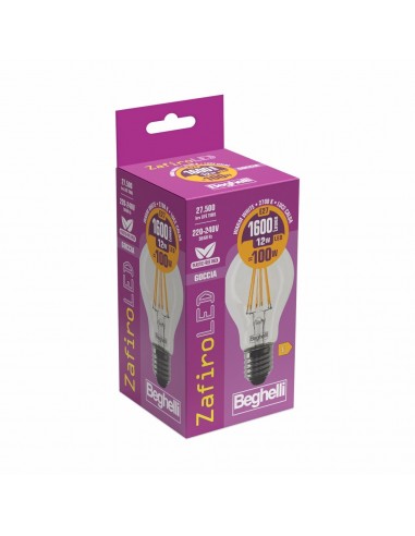 LAMPADINA GOCCIA ZAFIRO LED 12W E27... LAMPADINA GOCCIA ZAFIRO LED 12W E27...