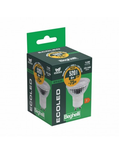 FARETTO GLASS GU10 6W 95G 3000K FARETTO GLASS GU10 6W 95G 3000K