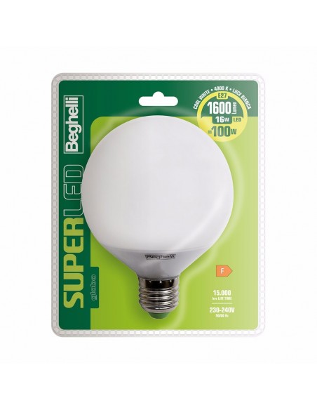 LAMPADINA SUPERLED  GLOBO E27 16W 4000K