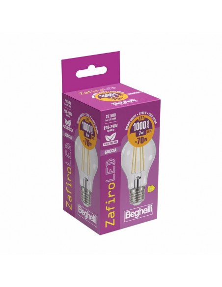 LAMPADINA GOCCIA ZAFIRO LED 7W E27 2700K