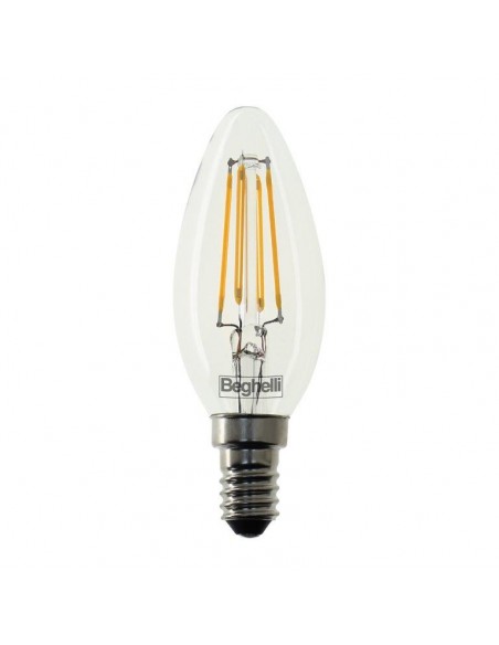 LAMPADINA FILAMENTO LED2 OLIVA E14 4W 2700K PZ.4
