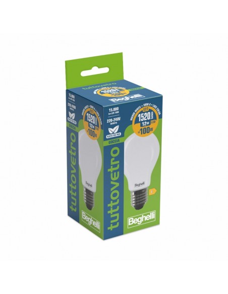 LAMPADINA LED OPALE GOCCIA 12WE27 3000K