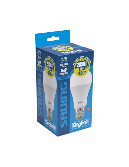 LAMPADINA GOCCIA BASSO CONSUMO LED 22W E27 4000K