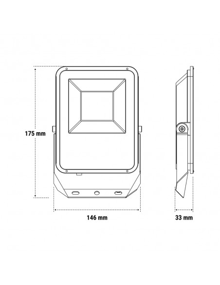 PROIETTORE PER ESTERNI FLOODLIGHT 50W BIANCO IP65 4000K