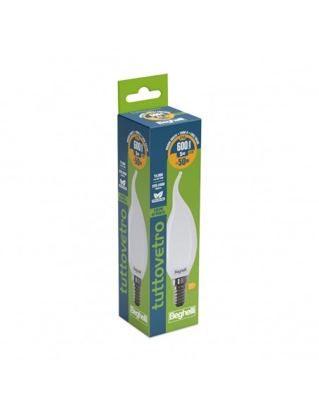 LAMPADINA LED OPALE COLPO DI VENTO 5W E14 3000K