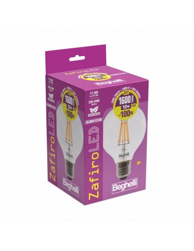 LAMPADINA GLOBO G120 ZAFIRO LED 12W... LAMPADINA GLOBO G120 ZAFIRO LED 12W...
