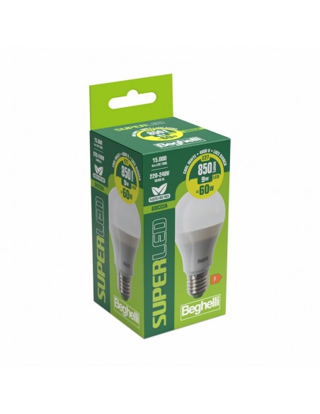 LAMPADINA SUPERLED GOCCIA 9W E27 4000K