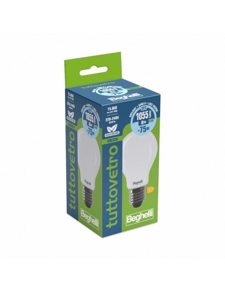 LAMPADINA LED OPALE GOCCIA 8W E27 6500K