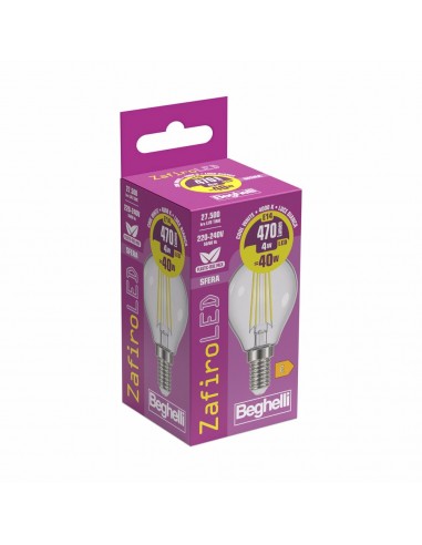 LAMPADINA ZAFIRO SFERA LED E14 4W 4000K LAMPADINA ZAFIRO SFERA LED E14 4W 4000K