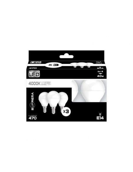 SET 3 SFERETTA LED E14 40W 4000K