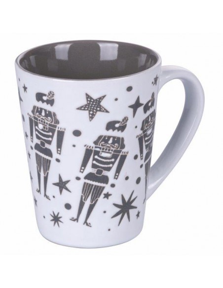 TAZZA NATALE MUG STONEWARE 325ML  GRIGIO
