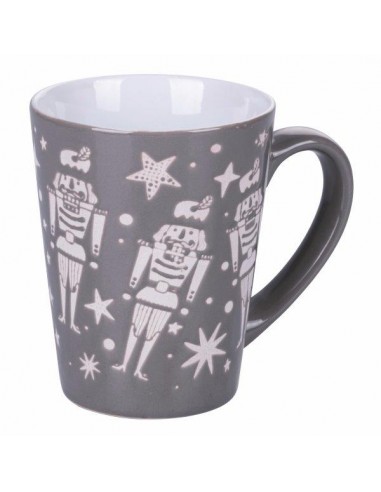 TAZZA NATALE MUG STONEWARE 325ML  GRIGIO TAZZA NATALE MUG STONEWARE 325ML  GRIGIO