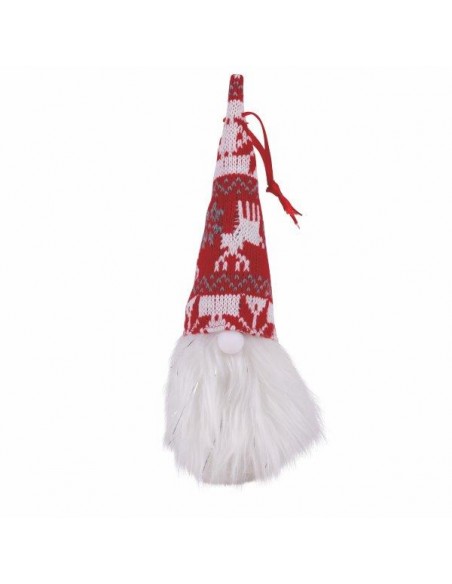 CLASSIC XMAS GNOMO CON NASO LED H25CM
