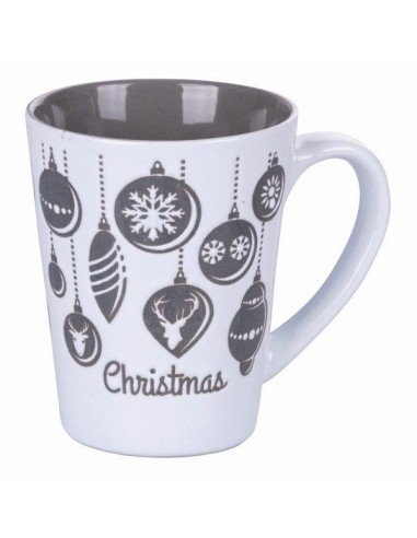 TAZZA NATALE MUG STONEWARE 325ML  GRIGIO TAZZA NATALE MUG STONEWARE 325ML  GRIGIO